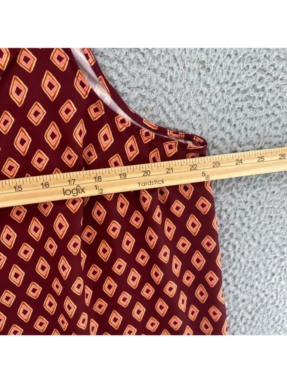 ModCloth 2X Plus Brown Pattern Sleeveless Collared V Neck Blouse Pullover Casual